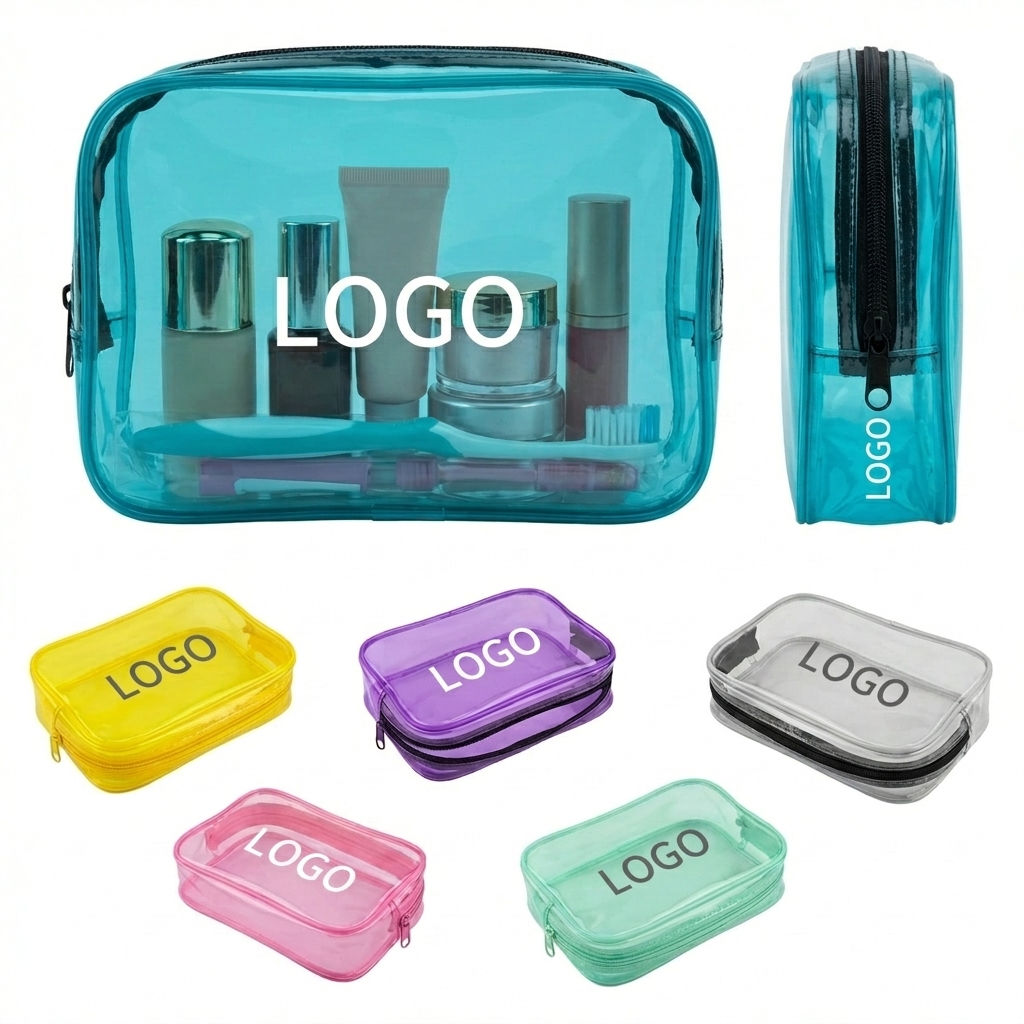 Custom Printed Clear PVC Zipper Pouch