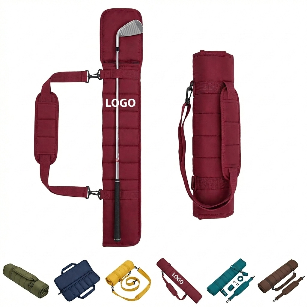 Durable Nylon Compact Golf Club Bag with Adjustable Sling Strap