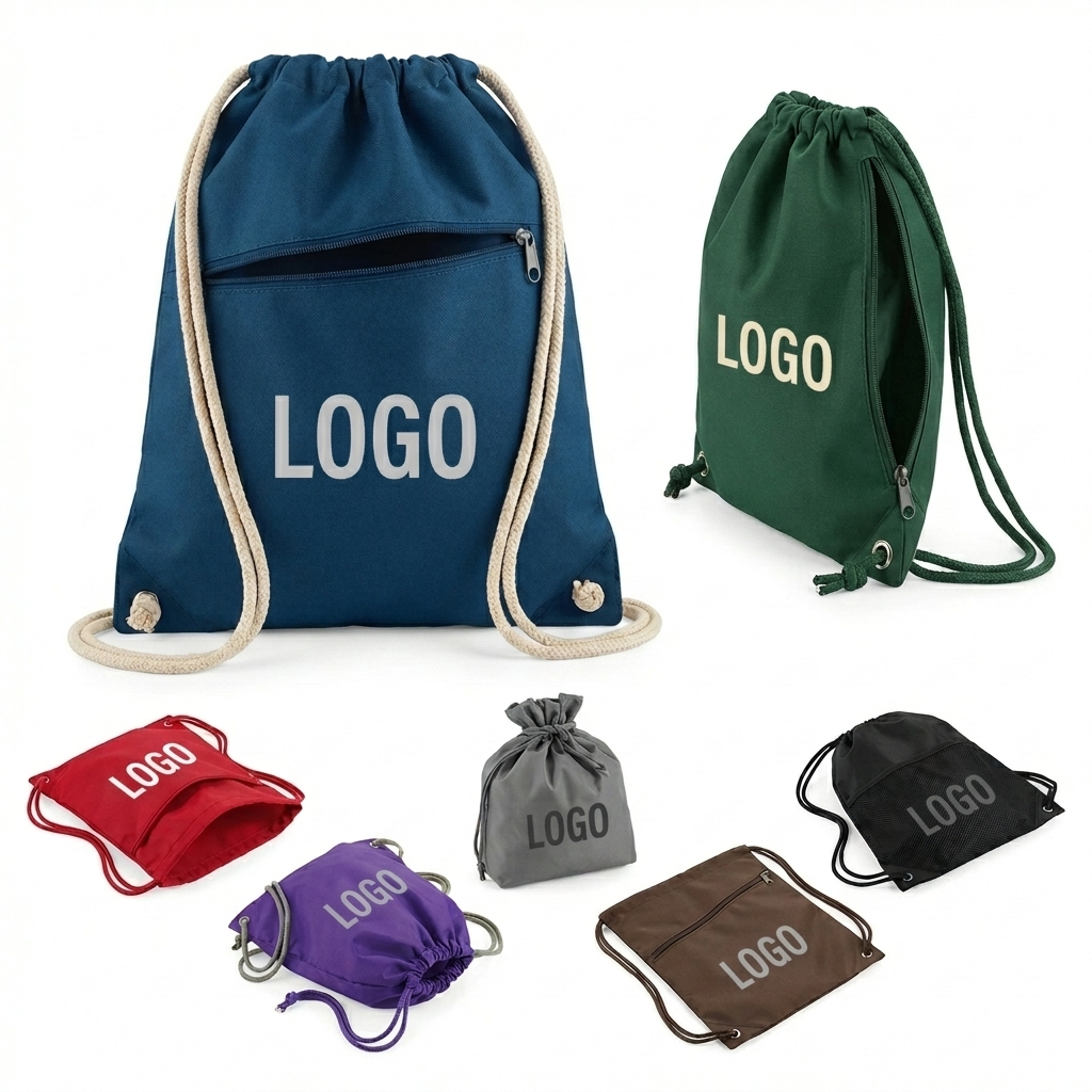 Versatile Drawstring Sports Backpack with Multiple Pocket Options