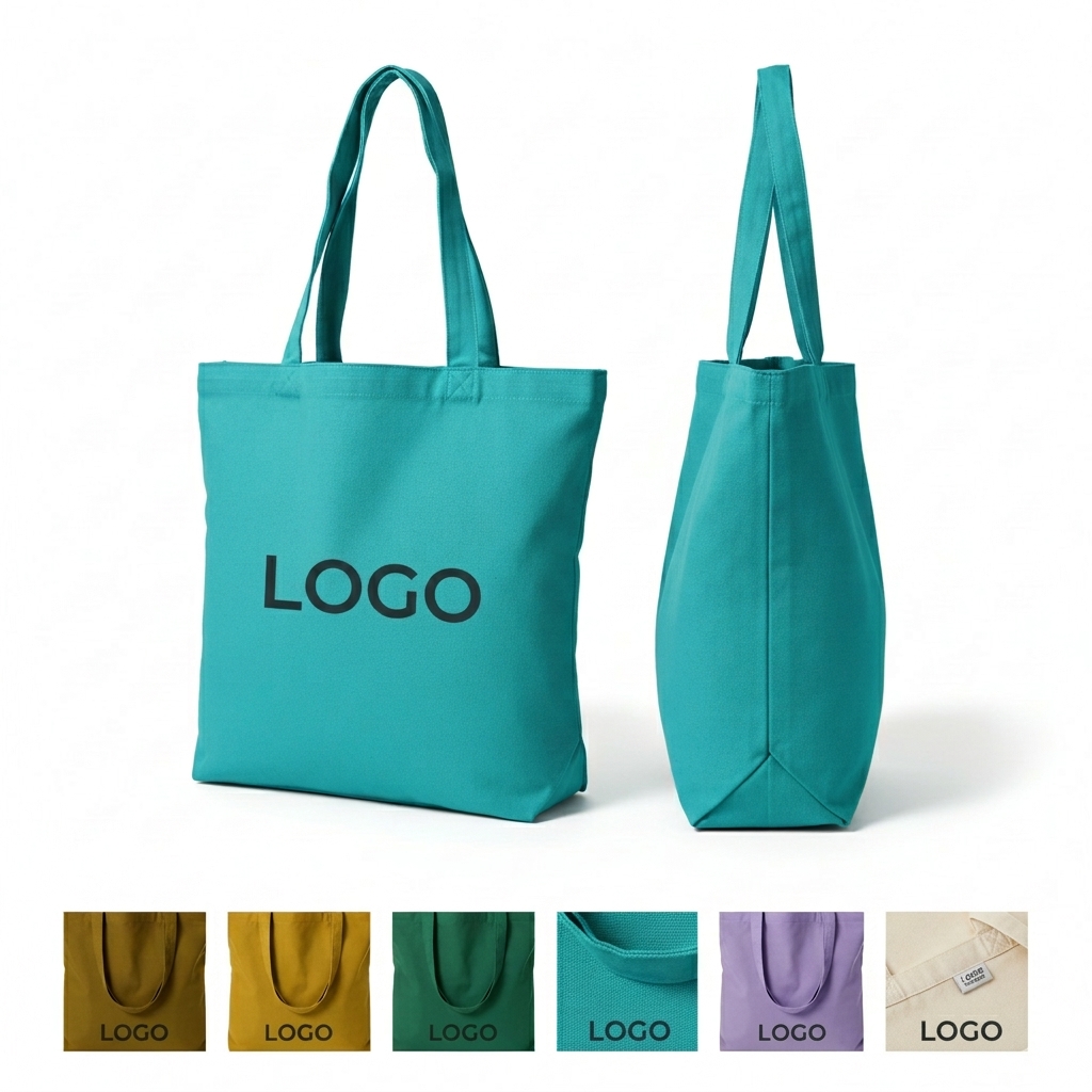 Classic Teal Canvas Tote Bag