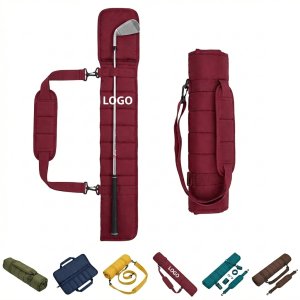 Durable Nylon Compact Golf Club Bag with Adjustable Sling Strap