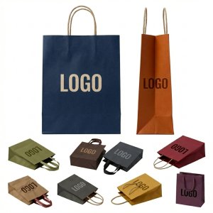 Multi-Color Heavy-Duty Kraft Paper Gift Bags (8lb Capacity)