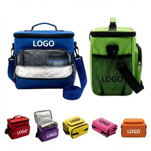 Triple-Layer Insulated Lunch Tote with Front Pocket for Meals & Drinks