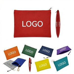 A4 Water-Resistant Oxford Nylon Zipper Document Envelope for Travel & Storage