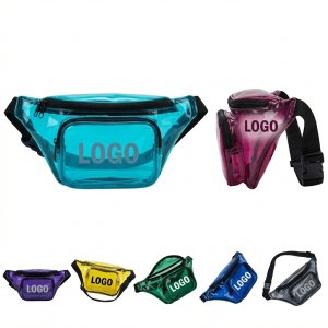 Sustainable See-Through Waist Pack - Adjustable Strap & Water-Resistant Hip Bag